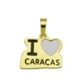 Gold plated Caracas heart pendant necklace stylish fashion jewelry accessory wholesale item - DN260828-N Pendant Only (Without Chain)