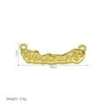 Gold-plated Venezuela charm connector for DIY bracelets, 35x11mm metal pendant, 2.6g - Pendant Only (Without Chain) (Style J)
