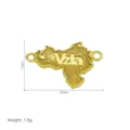 Gold tone metal country map charm connector for bracelet DIY jewelry making accessories 25x17mm - Pendant Only (Without Chain) (Style M)