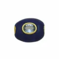 Perle charm ovale en émail bleu avec zircon clair et noyau plaqué or pour bracelet. - Pendentif Seul (Sans Chaîne) (DN260707-7)