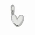 Ciondolo a cuore gonfio argentato, charm stile palloncino carino per collana creazione. - Ciondolo Lettera V (DN260611-V) / Pendant Only (Without Chain) / Argento
