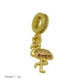 Exquisite gold flamingo charm detail, sparkling pink crystal pave craftsmanship design. - Pendant Only (Without Chain) (Flamingo Design)