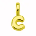Ciondolo lettera C in oro stile palloncino collana DIY accessorio di modo componente di fascino - Ciondolo Lettera C (DN260611-C) / Solo Ciondolo (Senza Catena) / Oro