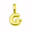 Ciondolo lettera G palloncino dorato charm accessorio collana fai da te gioiello elegante. - Ciondolo Lettera G (DN260611-G) / Solo Ciondolo (Senza Catena) / Oro