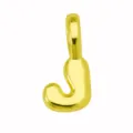 Ciondolo charm lettera J palloncino dorato per collana fai da te, stile gioiello hip hop. - Ciondolo Lettera J (DN260611-J) / Solo Ciondolo (Senza Catena) / Oro