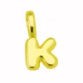 Ciondolo lettera k a palloncino dorato per collana DIY stile hip hop grazioso gioiello - Ciondolo Lettera K (DN260611-K) / Pendant Only (Without Chain) / Oro