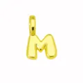 Ciondolo con lettera M a palloncino dorato stile bolla hip-hop per collana fai da te - Ciondolo Lettera M (DN260611-M) / Pendant Only (Without Chain) / Oro