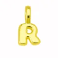 Ciondolo lettera R in oro, ciondolo alfabeto iniziale bolla palloncino collana accessorio - Ciondolo Lettera R (DN260611-R) / Pendant Only (Without Chain) / Oro