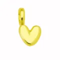 Ciondolo a cuore dorato charm per collana fai da te gioielli accessorio design elegante - Ciondolo Lettera V Stile Palloncino Bubble (DN260611-V) / Pendant Only (Without Chain) / Oro