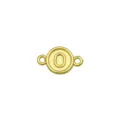 Connettore charm con lettera O rotonda dorata per la creazione di bracciali e gioielli fai da te. - Lettera O (Solo ciondolo)