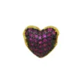 Pendentif cœur plaqué or étincelant orné de pierres de zircone violettes élégantes. - Style Cœur Violet (DN260115-B) / Pendentif Seul (Sans Chaîne)