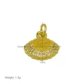 Colgante de concha de circonita chapada en oro 18K estilo océano accesorio detalle exquisito - Forma de Vieira (DN260410-K) Colgante Solo (Sin Cadena)
