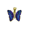 Gold plated blue zircon butterfly pendant necklace variant charming crystal jewelry - Butterfly F (DN260517) / Pendant Only (No Chain)