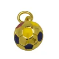Close-up detail of the colorful enamel soccer ball pendant, perfect for DIY jewelry making. - Pendant Only (DN260406-D) / Large (10mm) / Colorful