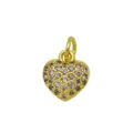 Vergoldeter Kupfer Herz Anhänger mit lila Zirkonia modischer eleganter Halskettenschmuck - Lila Herzstil (DN260115-L) / Einzelner Anhänger (Ohne Kette)