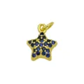 Vergoldeter Stern Anhänger Halskette Schmuck mit blauen Zirkonia Steinen, elegant Mode. - Blauer Sternstil (DN260115-P) / Einzelner Anhänger (Ohne Kette)