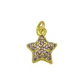 Vergoldeter lila Zirkonia Stern Anhänger glänzender Schmuck Zubehör für Halskette Design - Lila Sternstil (DN260115-Q) / Einzelner Anhänger (Ohne Kette)