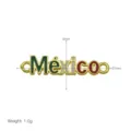 Mexico enameled metal charm pendant gold plated DIY bracelet jewelry making accessory - Pendant Only-Style 2 / 1 Piece (27x6mm)