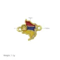 Colombia map pendant charm gold plated enamel rhinestone sports jewelry accessory - Pendant Only-Style 3 / 1 Piece (16x14mm)