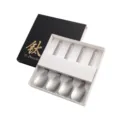 Titanium Prozess Edelstahl Löffel Set tragbare Besteck Geschenkbox mit vier Stück - Quadratische Löffel in Farbbox (4 Stk.)