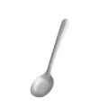 Cuchara plateada con acabado de titanio, vajilla de exterior portátil, diseño minimalista y elegante. - Cuchara grande de fondo plano / Plateado