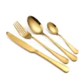 Set de couverts en acier inoxydable doré couteau fourchette cuillère table cuisine - Couteau de table 410 / Or