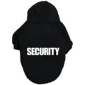 Black dog hoodie pet clothes warm apparel with security print for small and large dogs cozy. - 3XL / SE-Black