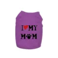 Purple pet dog vest cute printed tank top puppy apparel comfortable pet clothing summer style - Purple (Black Label)