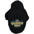 Black dog hoodie for Halloween pet apparel detail shot, comfortable clothing for dogs. - XS / Black Batman Style