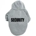 Grey pet dog hoodie clothes with security text for small and large dogs comfortable daily wear - 3XL / SE-Grey-Black Label