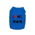 Blauwe hondenvest detail met leuke print, comfortabele puppykleding voor dagelijks gebruik. - 3XL / Blauw (Zwart Etiket)