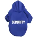 Blue pet dog hoodie with security print comfortable casual pet apparel for small and large dogs - SE-Blue