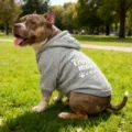 Cozy grey pet hoodie for dogs, featuring cute letter print and paw design for daily wear. - 3XL / Gray