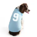 Summer breathable pet jersey with number 9 print, comfortable sportswear for small and large dogs. - 3XL / Lake Blue