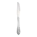 Cuchillo para carne de acero inoxidable con mango grabado vintage, elegante estilo europeo. - 410 cuchillo de mesa corte - color natural