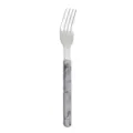 Stainless steel western fork with grey marble pattern handle for hotel restaurant use - Dinner Fork / Ink Gray