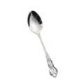 Cuchara de mesa vintage de acero inoxidable con mango calado y diseño clásico elegante. - Cuchara de Té de Corte Imperial / Plateado
