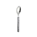 Stainless steel spoon with grey marble pattern handle elegant western tableware kitchen - Tea Spoon / Ink Gray