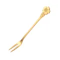 Forchetta da frutta in acciaio inossidabile dorato con manico a fiore di ciliegio carino. - Forchetta Fiore di Ciliegio / Oro Titanio