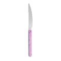 Stainless steel steak knife with purple marble handle, elegant table cutlery for dining. - Dinner Knife / Ink Purple