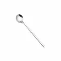 Stainless steel long-handled round spoon, 15cm silver stirring spoon for dessert and ice cream. - Small Round Spoon / 15cm / Natural