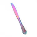 Rainbow Stainless Steel Dinner Knife Retro Embossed European Style Steak Knife Variant - Imperial Court Dinner Knife / Iridescent