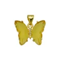 Gold Plated Yellow Zircon Butterfly Pendant Necklace Variant Delicate Sparkling Jewelry Piece - Butterfly H (DN260517) / Pendant Only (No Chain)