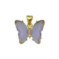 18k gold plated purple zircon butterfly pendant necklace jewelry accessory charm women - Butterfly J (DN260517) / Pendant Only (No Chain)