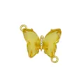 Gold Plated Yellow Zircon Butterfly Pendant Necklace Connector Jewelry Accessories - Butterfly H (DN260517) / Connector Only (Bracelet Accessory)