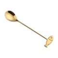 Gouden roestvrijstalen vislepel schattige koffielepel dessert bestek variant goud - 304 Vis lepels - Goud