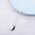 Cuchara de trébol de acero inoxidable cuchara de postre y vajilla creativa - Cuchara de trébol de cuatro hojas 304