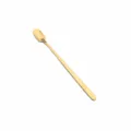 Cuchara cuadrada larga de acero inoxidable en oro titanio, 15 cm para postres y helados. - Cuchara para Batidos / 15cm / Oro Titanio