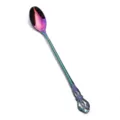 Stainless steel long handle rainbow spoon vintage hollow embossed coffee stirring spoon - Imperial Court Ice Spoon / Iridescent