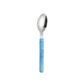 Stainless steel dinner spoon with stylish blue marble pattern acrylic handle for modern dining table. - Tea Spoon / Ink Blue